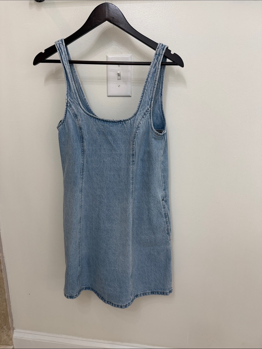 Blank NYC Light Blue Denim Mini Tank Dress